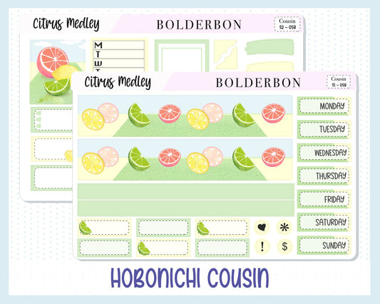 CITRUS MEDLEY || Hobonichi Cousin Planner Sticker Kit