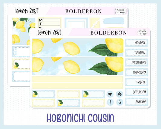 LEMON ZEST || Hobonichi Cousin Planner Sticker Kit