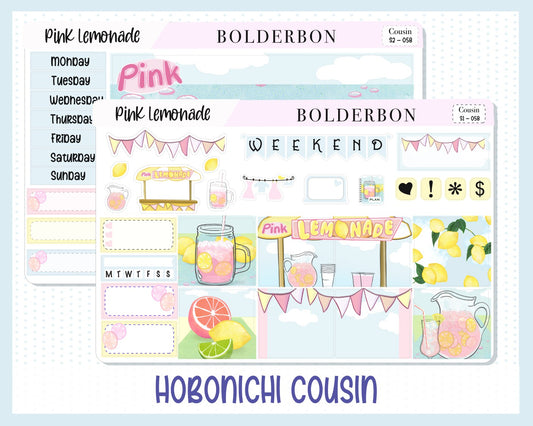 PINK LEMONADE || Hobonichi Cousin Planner Sticker Kit