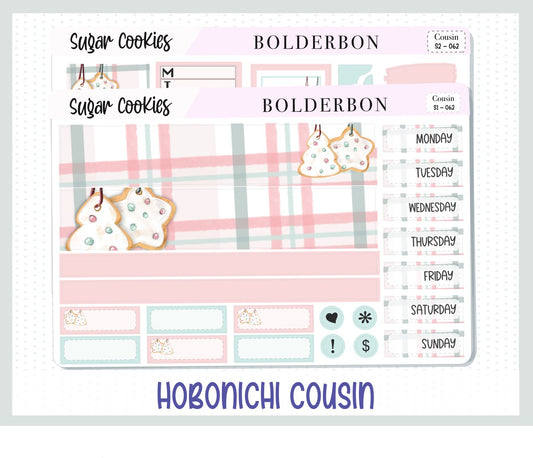 SUGAR COOKIES Hobonichi Cousin || Weekly Planner Sticker Kit Hand Drawn