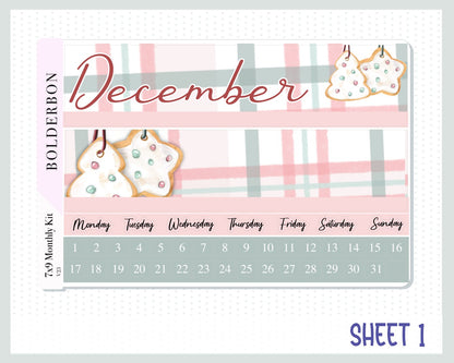 DECEMBER 7x9 Monthly Sticker Kit || Christmas, Winter