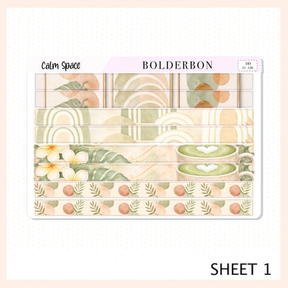 CALM SPACE 7x9 Daily Duo || Planner Sticker Kit for Erin Condren