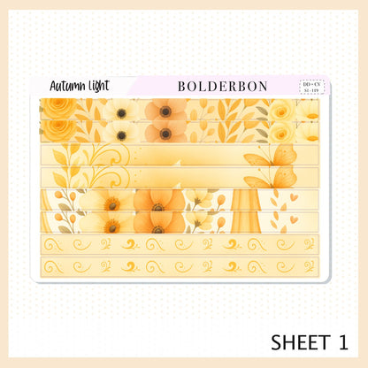 AUTUMN LIGHT 7x9 Daily Duo || Planner Sticker Kit for Erin Condren