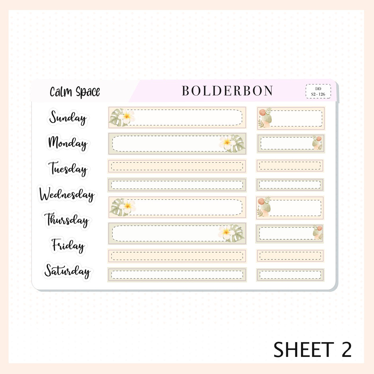 CALM SPACE 7x9 Daily Duo || Planner Sticker Kit for Erin Condren