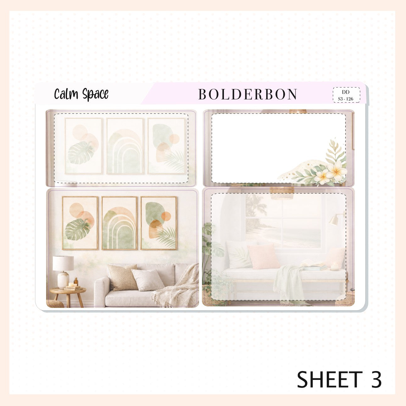 CALM SPACE 7x9 Daily Duo || Planner Sticker Kit for Erin Condren
