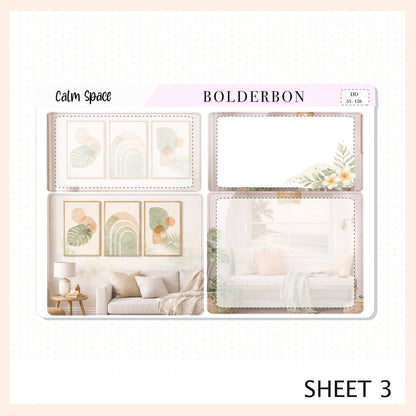 CALM SPACE 7x9 Daily Duo || Planner Sticker Kit for Erin Condren