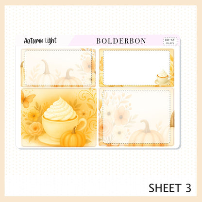 AUTUMN LIGHT 7x9 Daily Duo || Planner Sticker Kit for Erin Condren