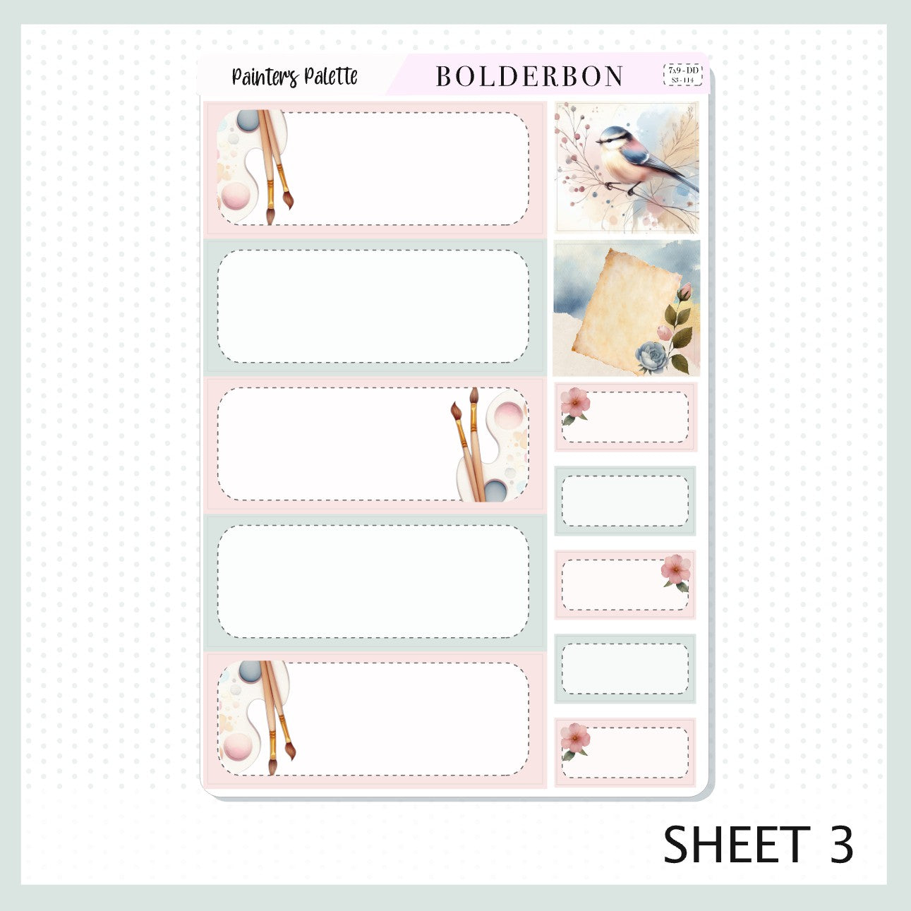 PAINTER'S PALETTE 7x9 Daily Duo || Planner Sticker Kit for Erin Condren