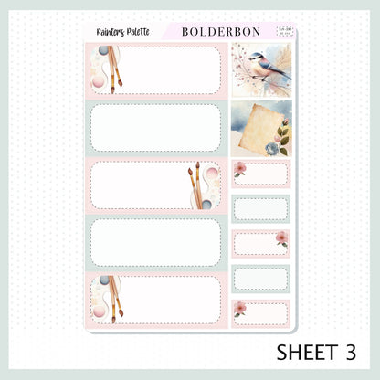 PAINTER'S PALETTE 7x9 Daily Duo || Planner Sticker Kit for Erin Condren
