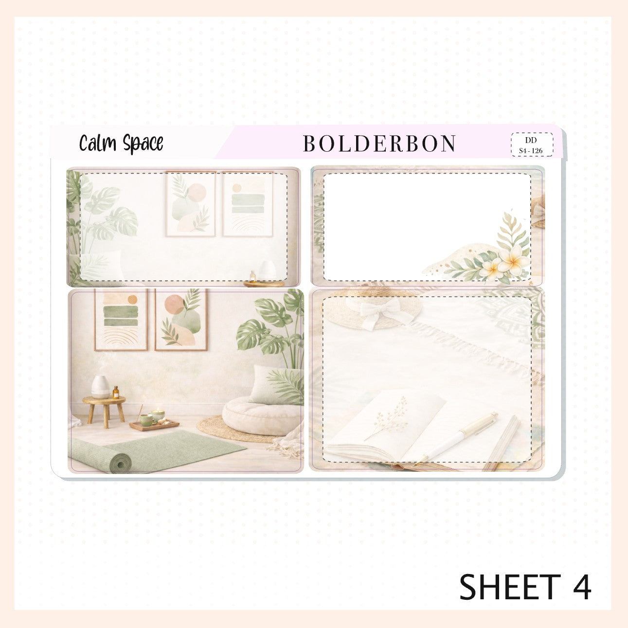 CALM SPACE 7x9 Daily Duo || Planner Sticker Kit for Erin Condren