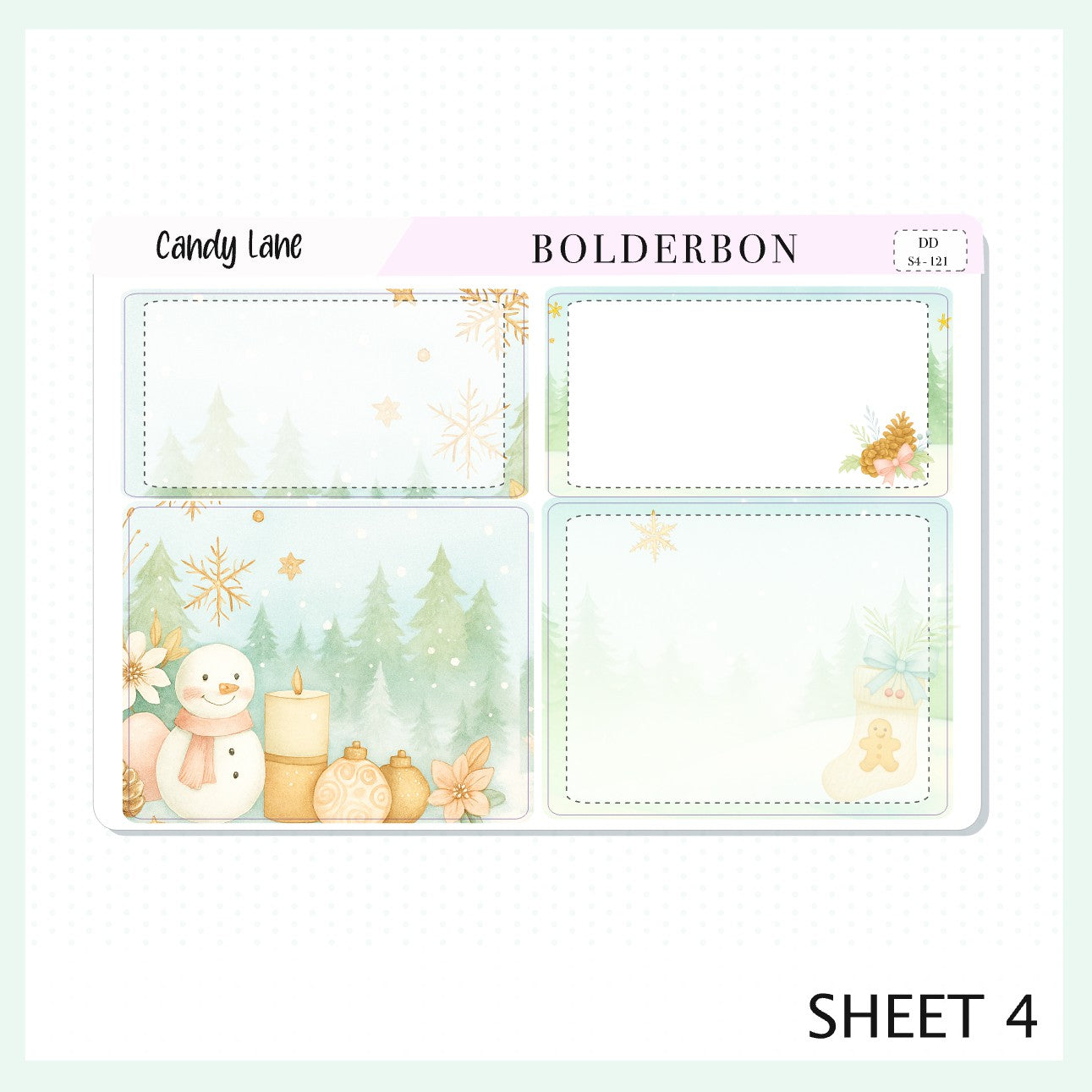 CANDY LANE 7x9 Daily Duo || Planner Sticker Kit for Erin Condren