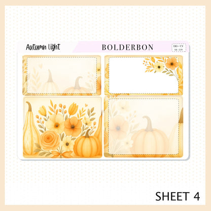 AUTUMN LIGHT 7x9 Daily Duo || Planner Sticker Kit for Erin Condren