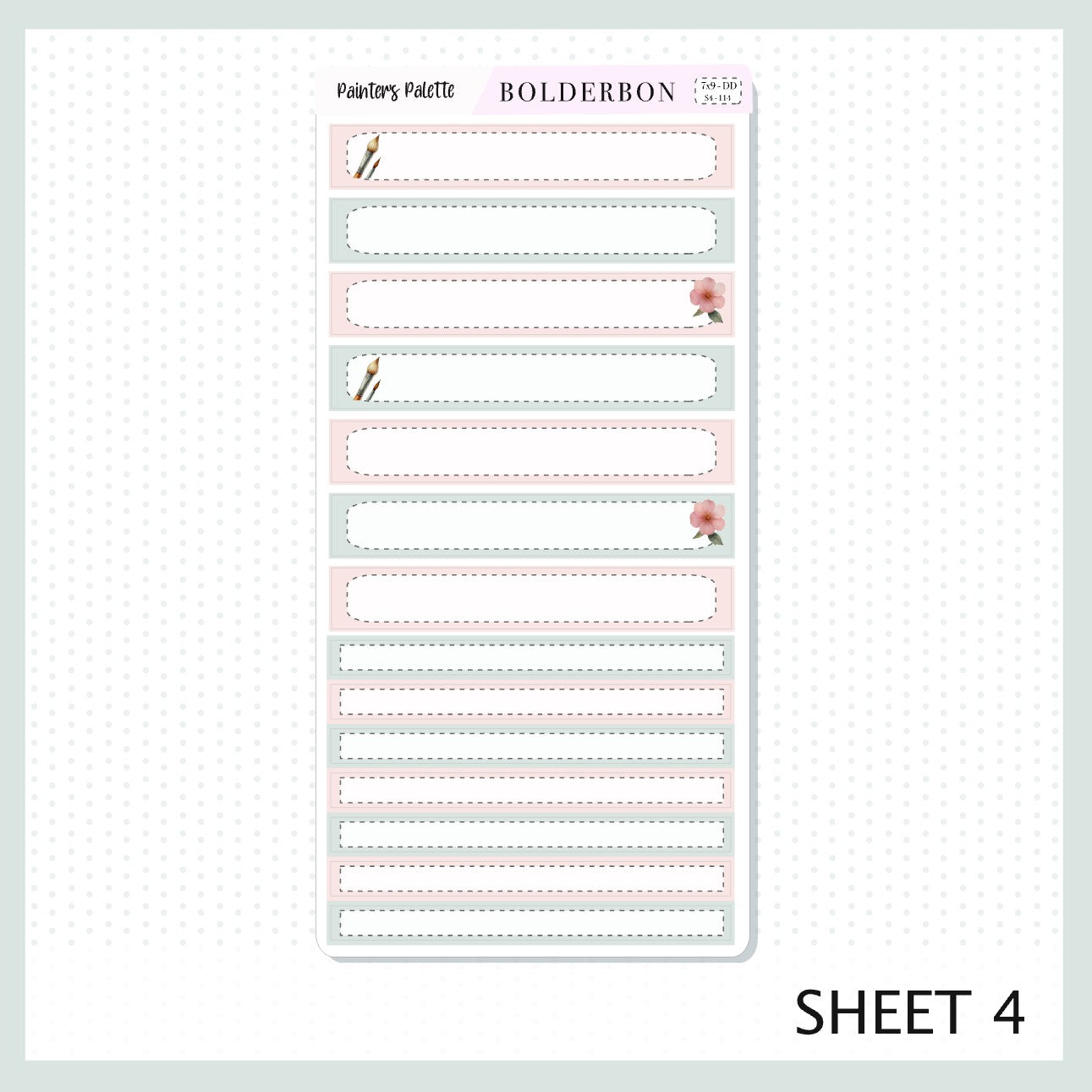 PAINTER'S PALETTE 7x9 Daily Duo || Planner Sticker Kit for Erin Condren