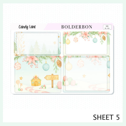 CANDY LANE 7x9 Daily Duo || Planner Sticker Kit for Erin Condren