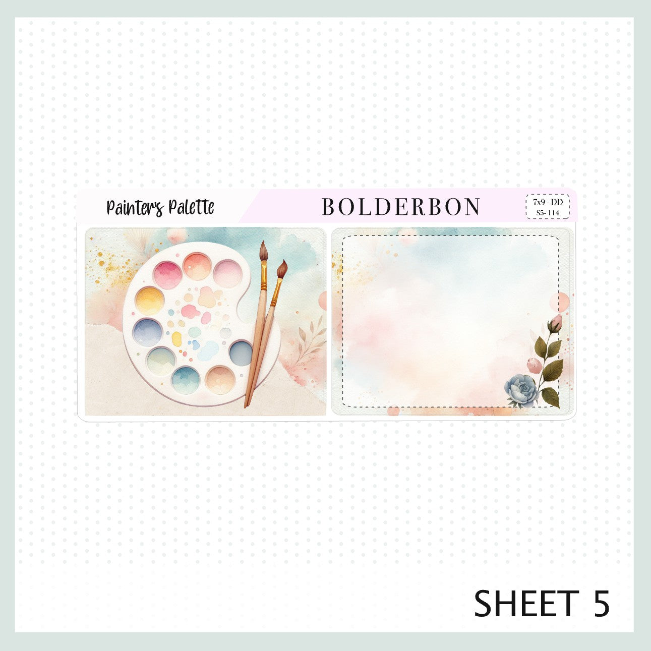 PAINTER'S PALETTE 7x9 Daily Duo || Planner Sticker Kit for Erin Condren