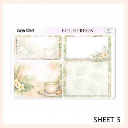 CALM SPACE 7x9 Daily Duo || Planner Sticker Kit for Erin Condren