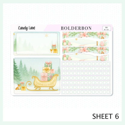 CANDY LANE 7x9 Daily Duo || Planner Sticker Kit for Erin Condren