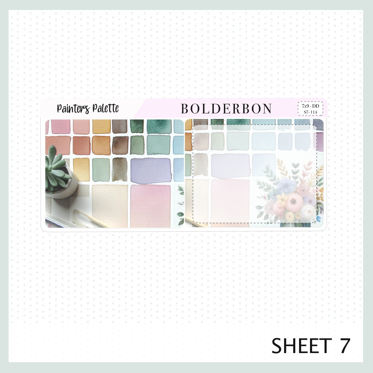 PAINTER'S PALETTE 7x9 Daily Duo || Planner Sticker Kit for Erin Condren
