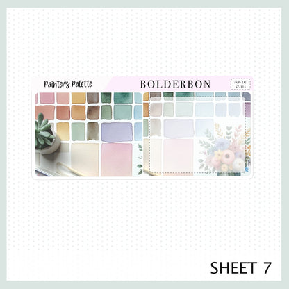PAINTER'S PALETTE 7x9 Daily Duo || Planner Sticker Kit for Erin Condren
