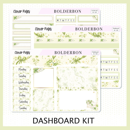 CLOVER PAGES Erin Condren Dashboard Sticker kit || Clover Planner Stickers, Book Lover, Cottagecore Spring Weekly Kit (Copy) (Copy) (Copy)