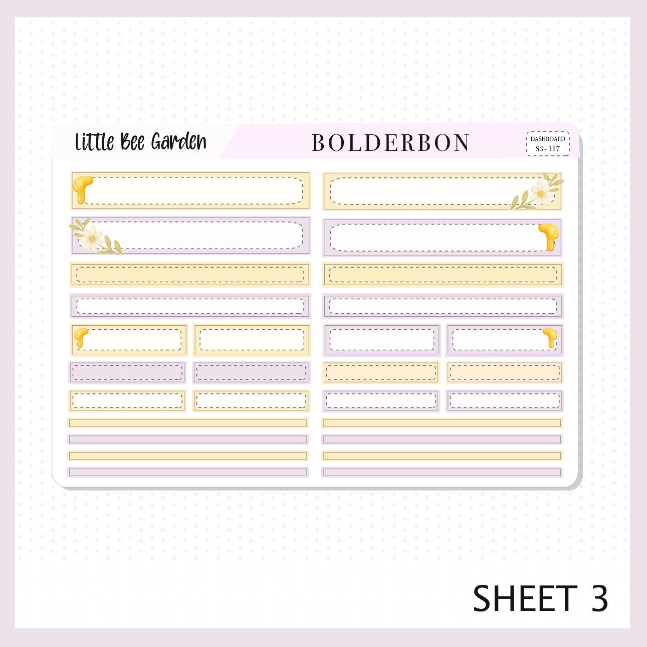 LITTLE BEE GARDEN Erin Condren Dashboard Sticker kit || Bees, Florals & Cozy Farmhouse Vibe Planner Stickers