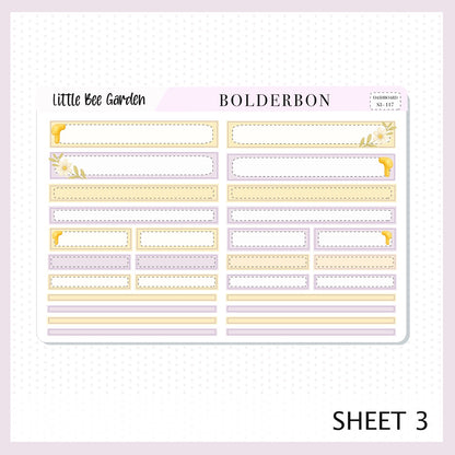 LITTLE BEE GARDEN Erin Condren Dashboard Sticker kit || Bees, Florals & Cozy Farmhouse Vibe Planner Stickers