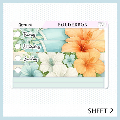 SHORELINE 7x9 Daily Duo || Planner Sticker Kit for Erin Condren