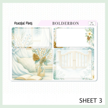 PEACEFUL PINES 7x9 Daily Duo || Planner Sticker Kit for Erin Condren
