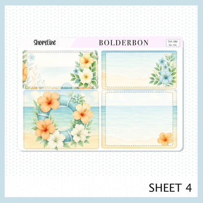 SHORELINE 7x9 Daily Duo || Planner Sticker Kit for Erin Condren
