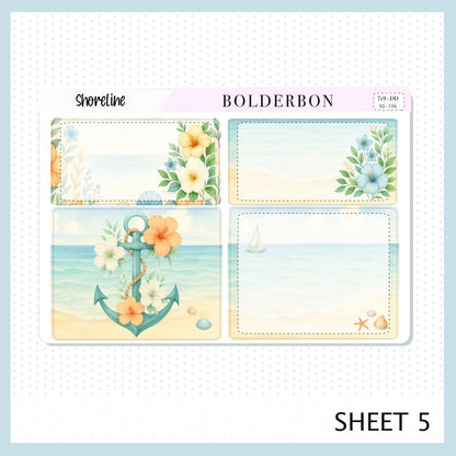 SHORELINE 7x9 Daily Duo || Planner Sticker Kit for Erin Condren