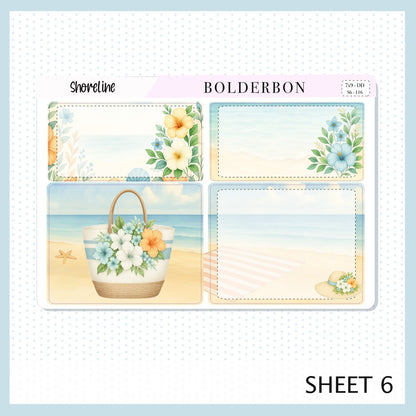 SHORELINE 7x9 Daily Duo || Planner Sticker Kit for Erin Condren