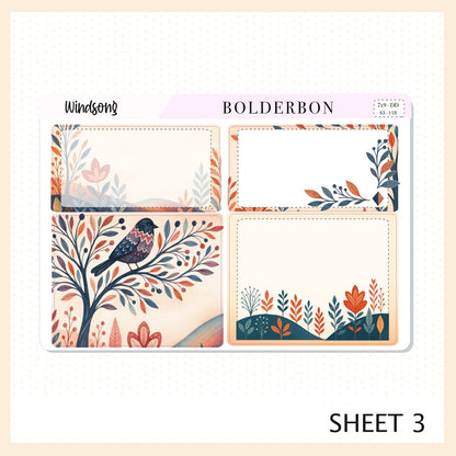 WINDSONG 7x9 Daily Duo || Planner Sticker Kit for Erin Condren