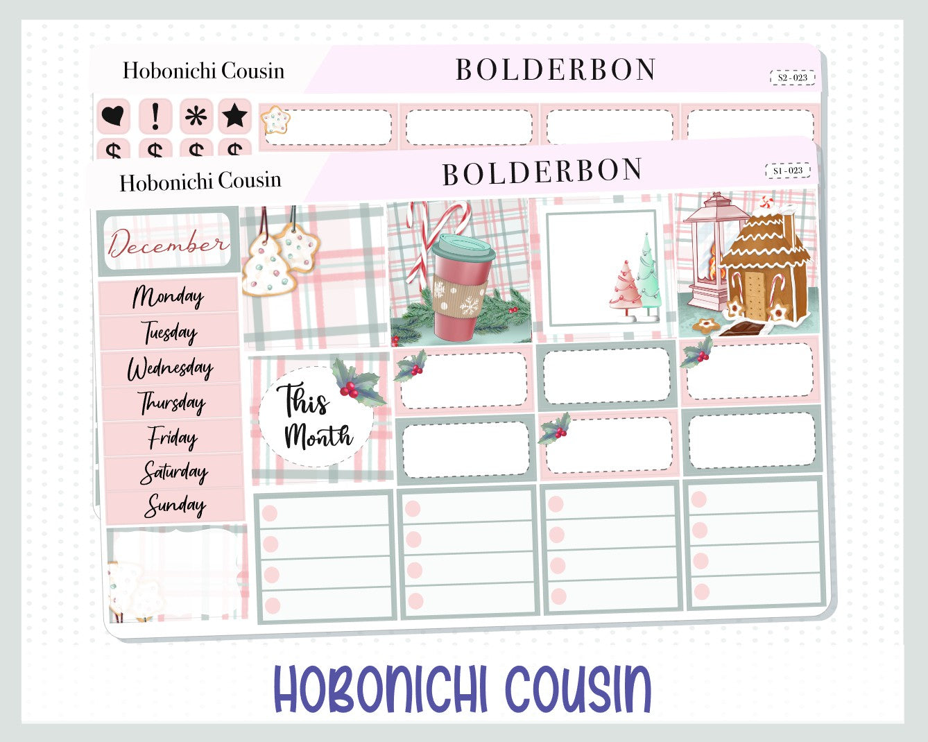 DECEMBER Hobonichi Cousin and A5 Day Free || Monthly Planner Sticker Kit
