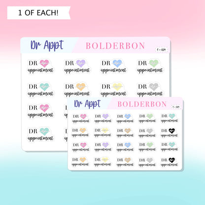 DR APPOINTMENT || Planner Stickers