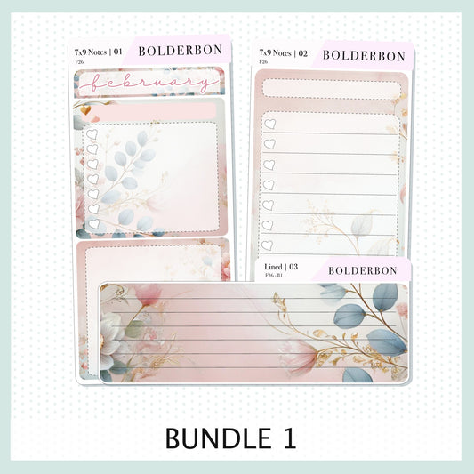 FEBRUARY 7x9 Notes Kit || Planner Sticker Kit for Erin Condren Planners, Timeless Tales