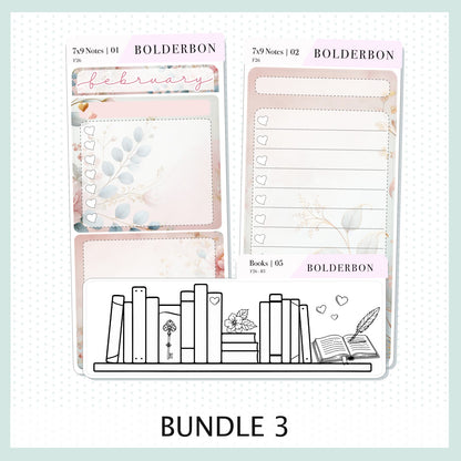 FEBRUARY 7x9 Notes Kit || Planner Sticker Kit for Erin Condren Planners, Timeless Tales