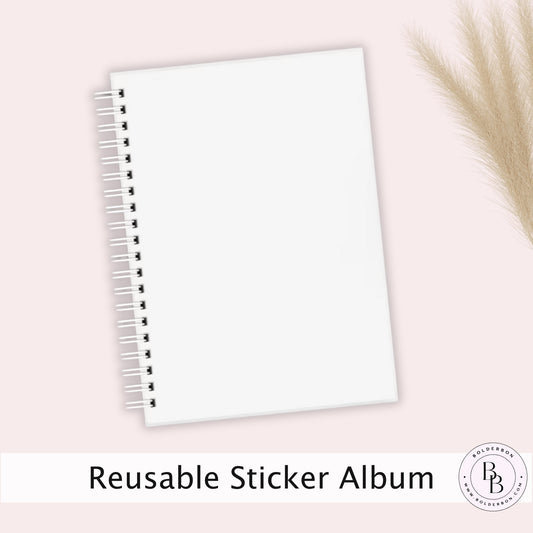 CLEAR Reusable Sticker Album || 5x7 Reusable Coil Sticker Book