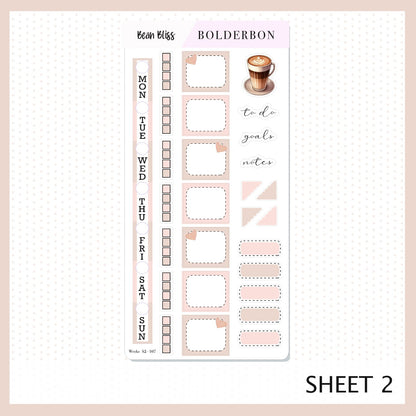 BEAN BLISS Hobonichi Weeks || Planner Sticker Kit