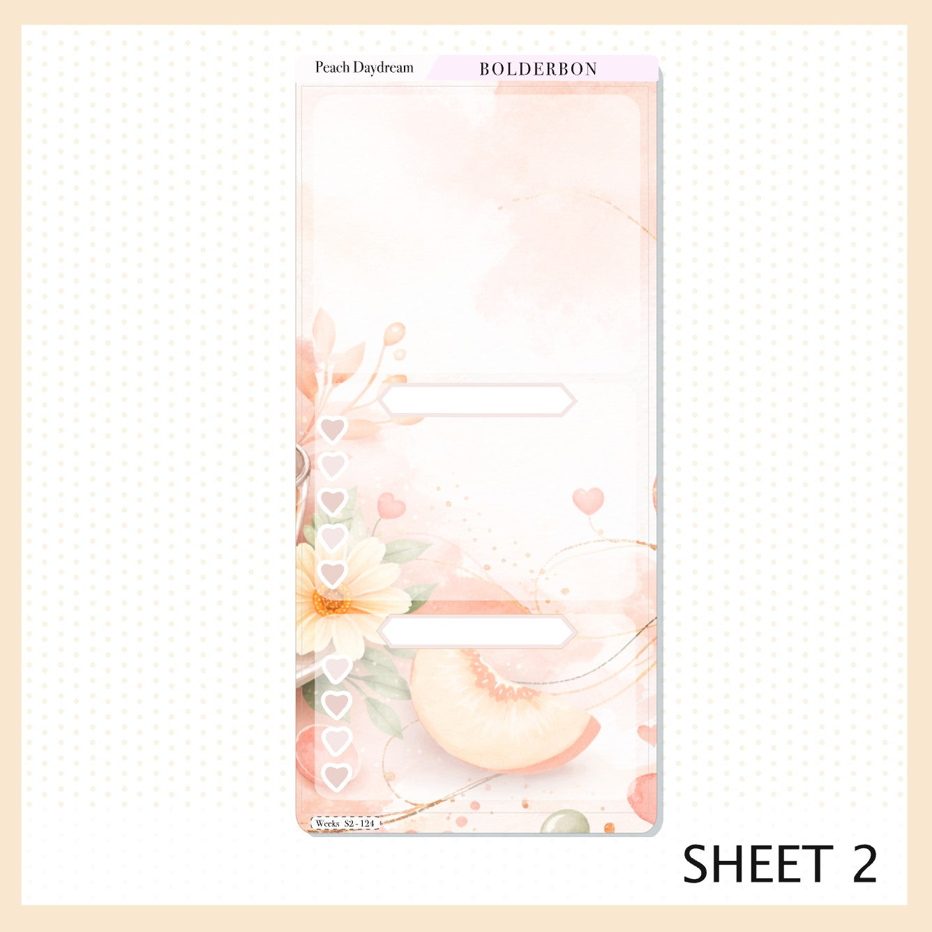 PEACH DAYDREAM || Hobonichi Weeks Sticker Kit