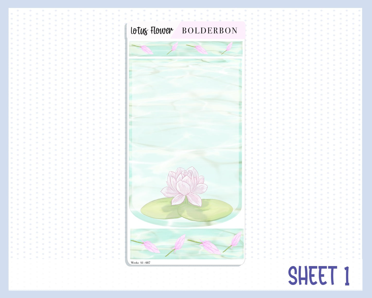 LOTUS FLOWER || Hobonichi Weeks Planner Sticker Kit