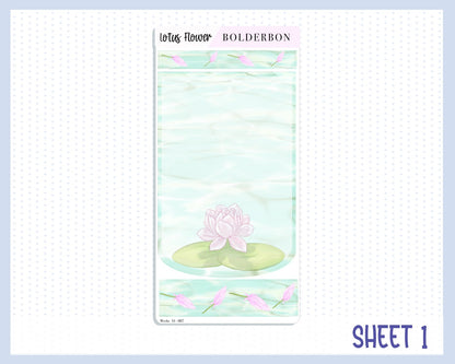 LOTUS FLOWER || Hobonichi Weeks Planner Sticker Kit