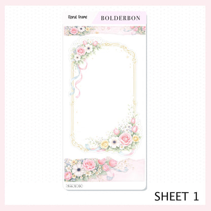 FLORAL FRAME || Pastel Spring Hobonichi Weeks Sticker Kit