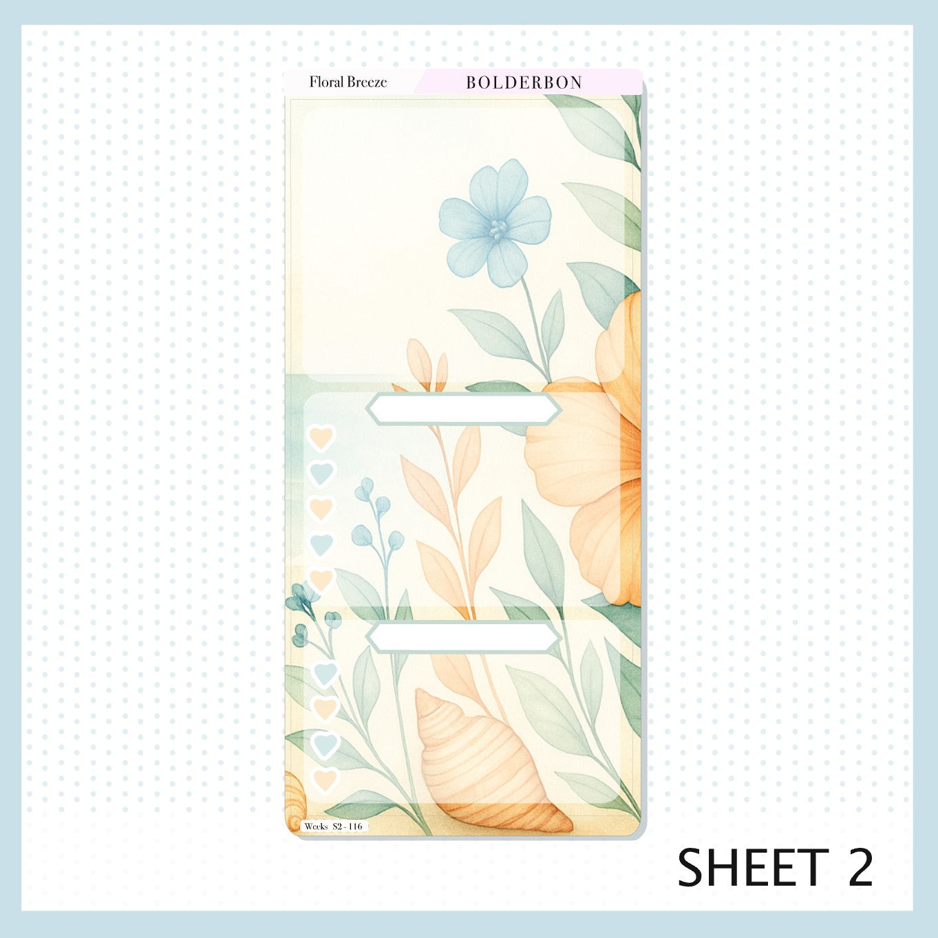 FLORAL BREEZE Hobonichi Weeks || Aesthetic Coastal Beach and Nautical Vibe Weekly Planner Sticker Kit