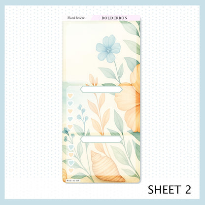FLORAL BREEZE Hobonichi Weeks || Aesthetic Coastal Beach and Nautical Vibe Weekly Planner Sticker Kit