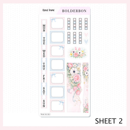 FLORAL FRAME || Pastel Spring Hobonichi Weeks Sticker Kit