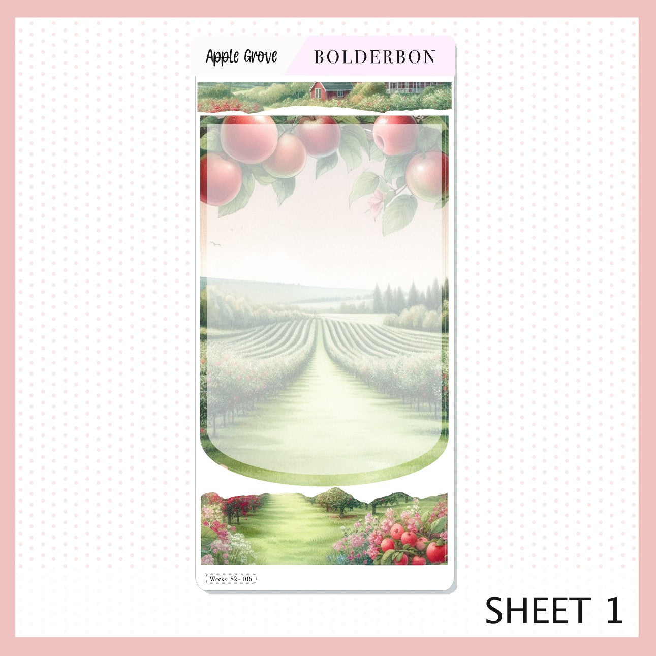 APPLE GROVE Hobonichi Weeks || Planner Sticker Kit