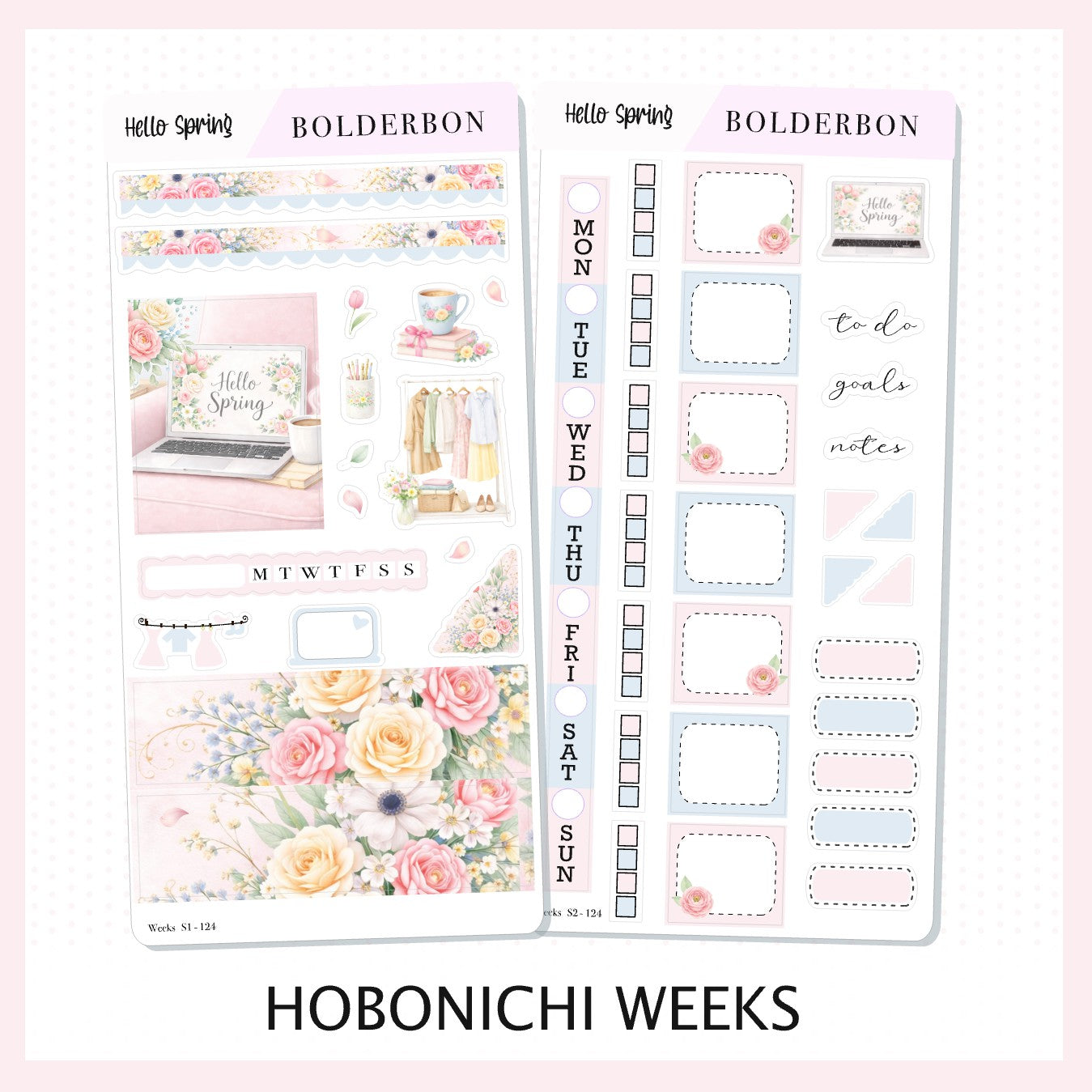 HELLO SPRING || Hobonichi Weeks Sticker Kit