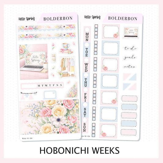 HELLO SPRING || Hobonichi Weeks Sticker Kit
