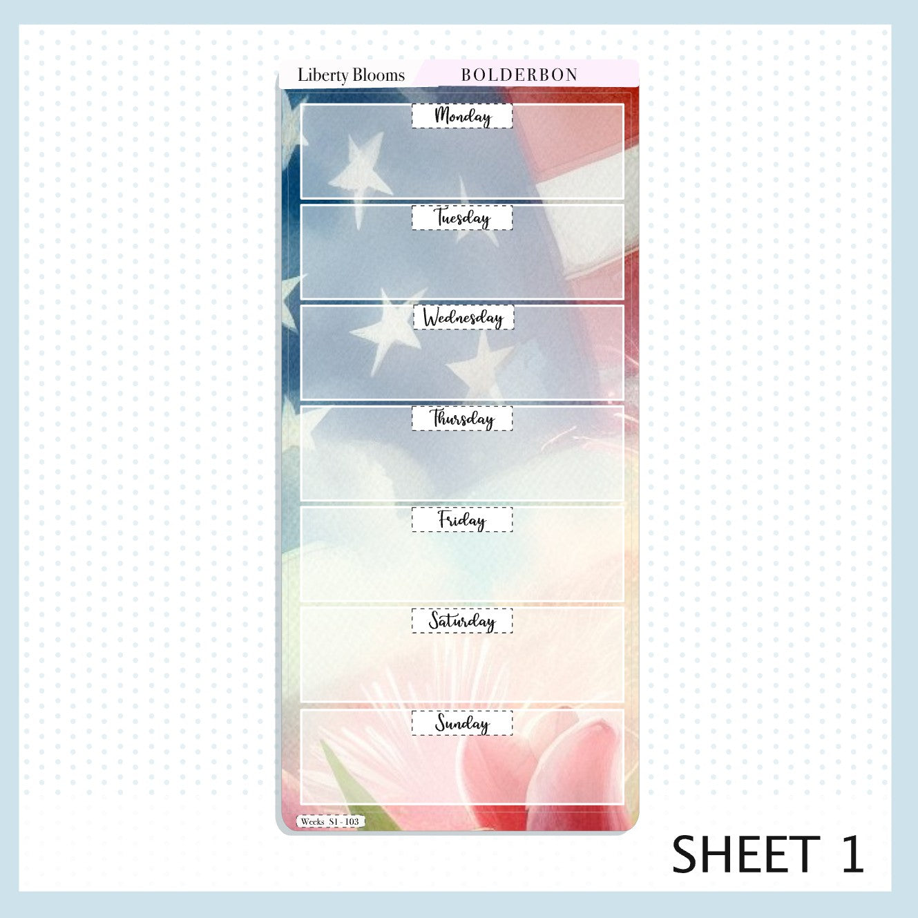 LIBERTY BLOOMS Hobonichi Weeks || Planner Sticker Kit