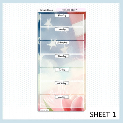 LIBERTY BLOOMS Hobonichi Weeks || Planner Sticker Kit